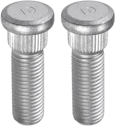 Dailygoods- Wielbout M12x1.5 - Chroomstaal - Getande Bout met Klemkop - Zilverkleurig - Draadlengte 30mm - Directe Vervanging - Wielmoer