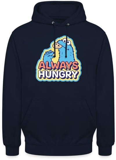 Sesamstraat Koekiemonster Altijd Hongerig Hoodie Unisex