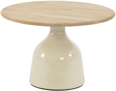 June lounge tuintafel hoogglans keramiek creme 60xH40 cm 4 Seasons Outdoor