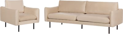 VINTERBRO - Bankenset - Beige - Fluweel