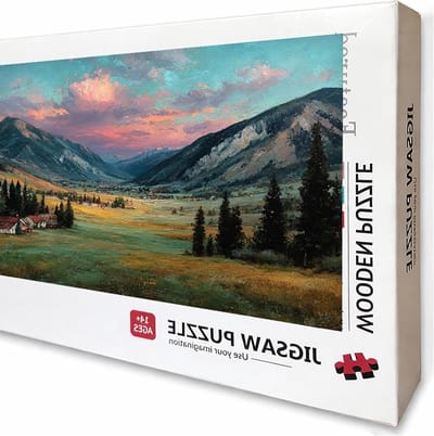 Berg 4-4750 Houten puzzels, 179 x 105 cm, landschap Jigsaw puzzels, 6000 stukjes voor volwassenen, met doos, een uitdagend puzzelspel, kleurrijk legspel, cadeau voor tieners, voor alle leeftijden