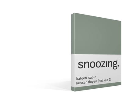 Snoozing katoen-satijn kussenslopen (set van 2) - Satijn-katoen - 40x60 cm - Groen
