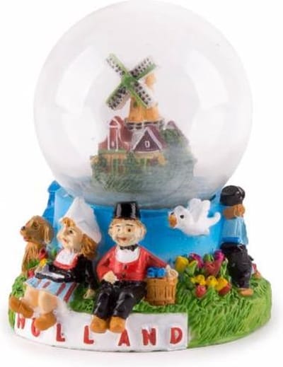 Waterbol Zittend Paartje Holland 7 Cm - Souvenir