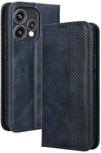 Coverup Hoesje - Geschikt voor OPPO Reno15 Hoesje - Coverup Vintage Style Book Case - Blauw