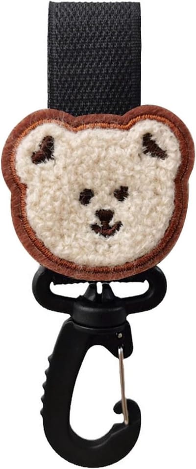 Kinderwagen Haken - Tassenhouder - Organiseren Onderweg - Verstelbare Riem - 12 x 45 cm - Koffie beige