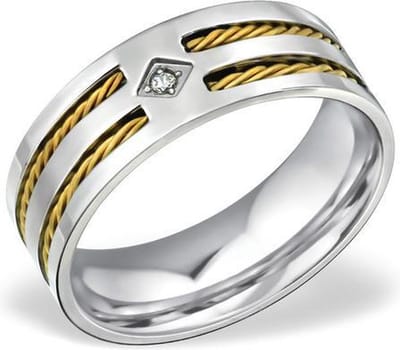 Amanto Ring Avi - 316L Staal - 8mm - Maat 63 - 20mm