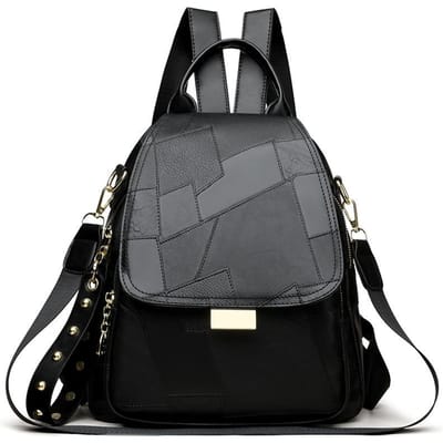 High-end geometrische splicing rugzak voor dames Nieuwe mode schooltas Trendy casual reisrugzak voor dames gray