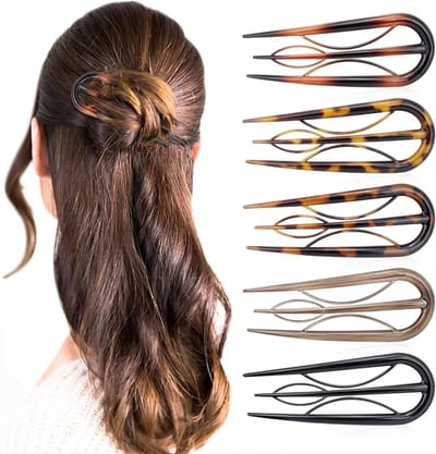 SnelShoppen - 5 Stuks Haarspelden voor Vrouwen, U Vormige Haarspelden voor Dun en Dik Haar, Franse Haarspelden, Haaraccessoires voor Dames en Meisjes
