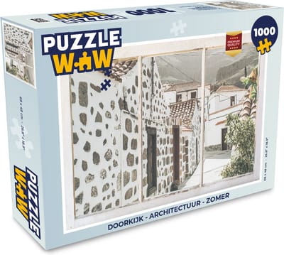 Puzzel Doorkijk - Architectuur - Zomer - Legpuzzel - Puzzel 1000 stukjes volwassenen