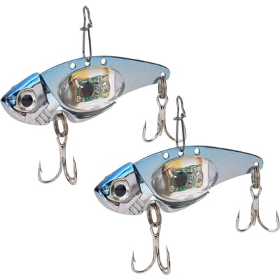 2 stuks LED Onderwater Vis Lokaas Lamp Nachtlamp Aantrekker Vissen Gereedschap Accessoires gray