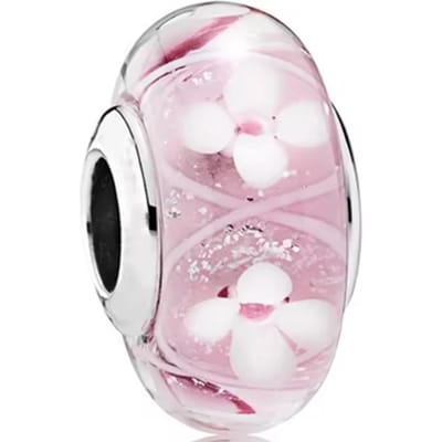 Kleurrijk Murano Glas Origineel Koperen Bloem Blad Kosmische Regenboog Bedel Kralen Voor Armband DIY Vrouwen Sieraden Cadeau gray