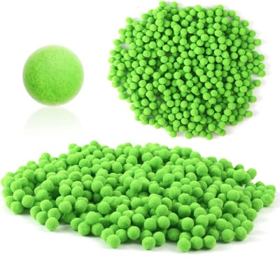 500 Stuks Mini Pom Poms van 1 cm in Blauw, Fuzzy Pompon Ballen voor Creatieve Knutselprojecten en DIY Kunstwerken