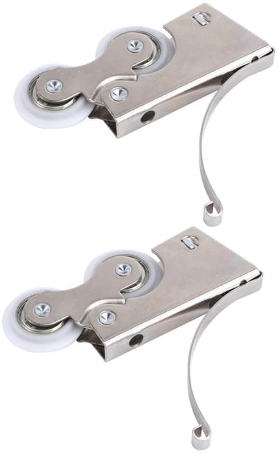 Dailygoods- Deurwielen 2 Stuks - Reserveonderdelen - Schuifdeur Beslag - Kastdeurwielen - Deurlopers - Kunststof/Metaal - Afmetingen 9,3 x 3,6 x 1,2 cm