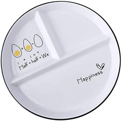 Dailygoody - Keramische borden - Gedeeld servies - 3 delen - 20.5 cm - Perfect voor maaltijden - Ideaal voor kinderen en feestjes