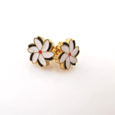 Oorbellen - Oorstekers - Melati - Goudkleurig - RVS - Symbolist - Respect - Indonesisch Jasmijn bloem. Heel erg gewaardigd om te dragen - Als Gift - Respect - Herdenking.