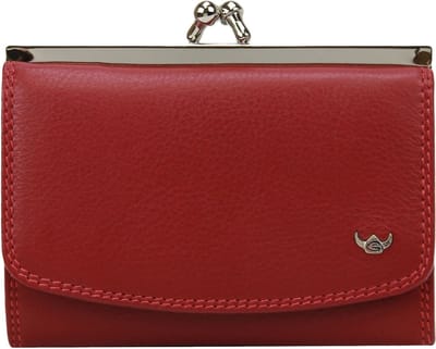 Golden Head Leren portemonnee Polo RFID Protect Bügelbörse 2255 Rot donkerrood