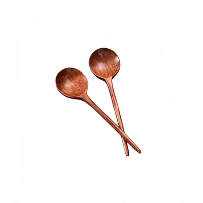 2 stuks - Houten soeplepel - Lepel met lange steel - Om te roeren, proeven en eten om te keren - 27*7,5 cm - Bruin