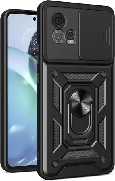 Hoesje geschikt voor Motorola Moto G72 - Techsuit Camshield Back Cover - Zwart