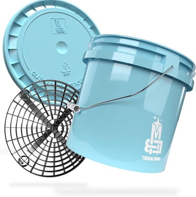 Wasemmer Set - Auto Was Set - Voertuigen Reinigen - Met Grit Guard - 13 Liter Capaciteit - Babyblauw
