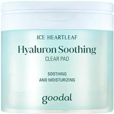 Ice Heartleaf Hyaluron Verzachtende Clear Pad Set 70 Vel (+10 Navulvellen) blue