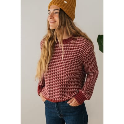 TWOTHIRDS Katiu Knit Bicolour Pink Maat: XS | Longsleeves Outlet | Dames | Roze