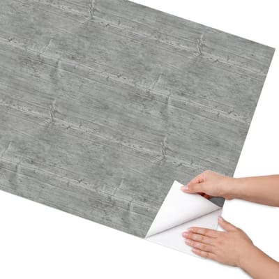 Coloray Meubel Wrap Folie - Grijs Meubelfolie - 75x150 cm - Meubel Wrap Folie Houtstructuur - Plakfolie Meubels - Industrieel / Loft Meubelfolie - Decoratiefolie Zelfklevend - Slaapkamer decoratie - Texturen