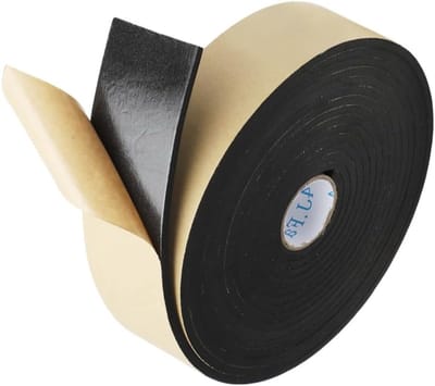 Dikke Zelfklevende Foamstrip voor Ramen en Deuren - Geluiddemping, Vibration Isolation, Stofbescherming (50mm x 5mm x 6m)