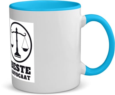 Akyol - beste advocaat koffiemok - theemok - blauw - Beste advocaat - collega - cadeau - 350 ML inhoud