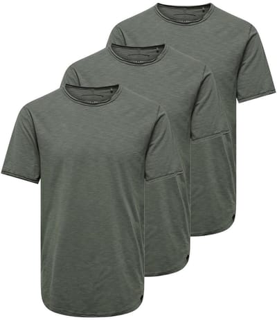 Only & Sons Heren t-shirt 3 pack ONSBENNE