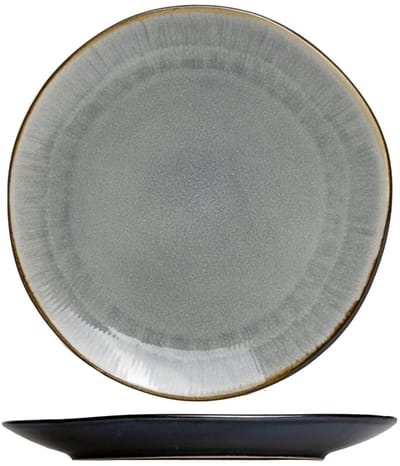 Cookinglife Ontbijtborden / Dessertborden Nola Warm Grey – Ø 21 cm – 6 Stuks – Steengoed in Warmgrijze Tinten – Voor Ontbijt, Gebak of Bijgerechten – Rustiek & Modern in Eén