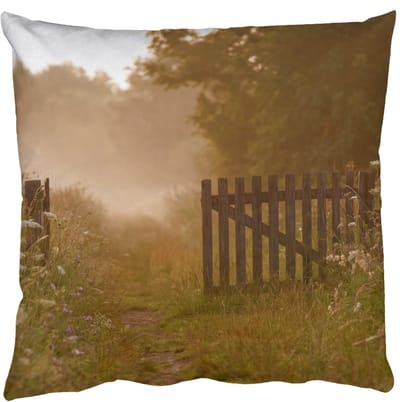 Sierkussens - Kussentjes Woonkamer - 50x50 cm - Hek - Natuur - Mist - Veld