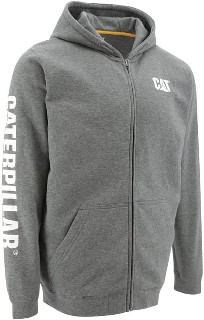 CAT Zip Hoodie Midweight Maat M Grijs