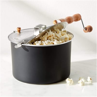 Popcornmachine - Popcornmaker Poppie - Filmavond Thuis - Aluminium Pot - 6 qt - One Color