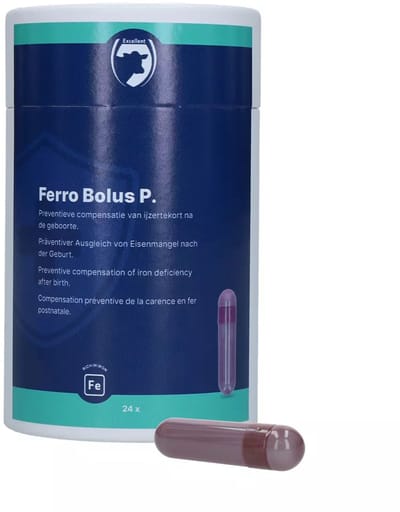 Excellent Ferro Bolus P - IJzer Bolus Kalveren - Preventieve IJzeraanvulling Na Geboorte - 24 x 8,5 g