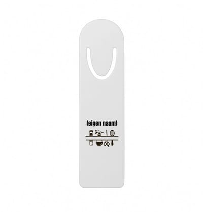 Hacebo® - kappersmateriaal met eigen naam metalen boekenlegger - Kapper - barbers - collega's - verjaardag - afscheidscadeau - geschenk - kado Bladwijzer boekenleggers - 12.7 cm x 3.2cm