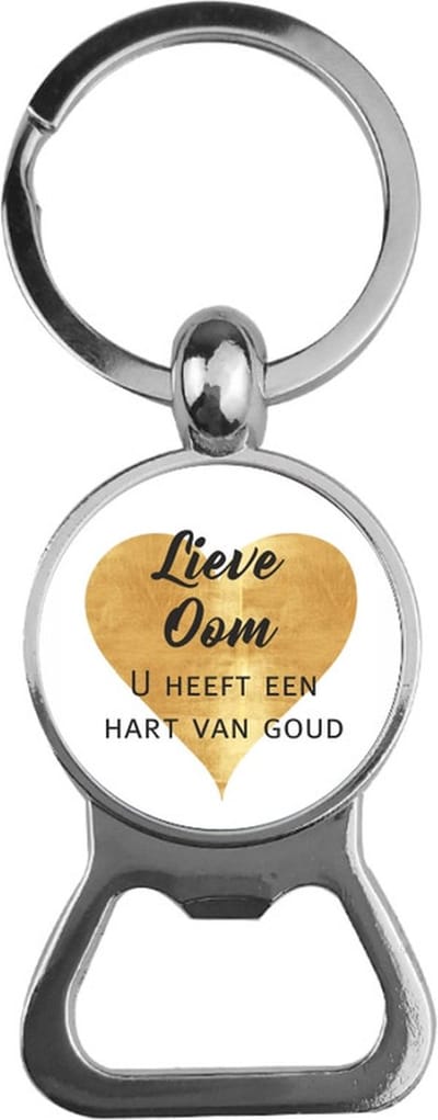 Bieropener Glas -  Lieve Oom U Heeft Een Hart Van Goud