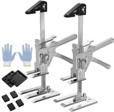 Werkbesparende arm - 2 stuks armhefgereedschap - multifunctionele meubellifter met twee snelheden - armlifter voor de installatie van kasten - deuren - meubels en ramen - tot 400 kg