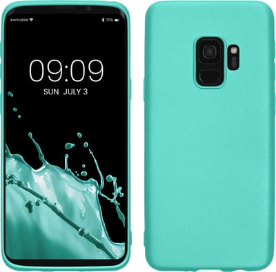 kwmobile telefoonhoesje geschikt voor Samsung Galaxy S9 - Hoesje voor smartphone - Back cover in metallic turquoise