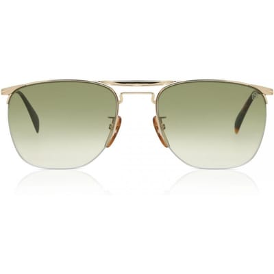 David Beckham Zonnebril 1001/s Cat.3 Vierkant Rvs Goud/bruin