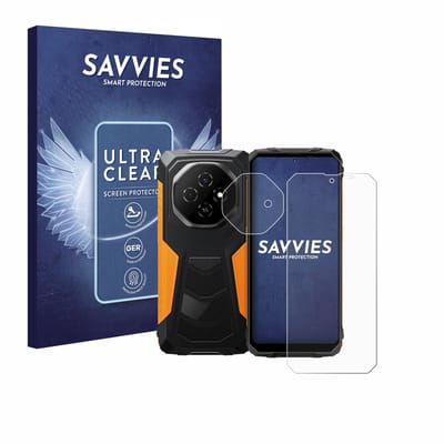 Savvies - Screenprotector voor Blackview Fort 1 (Voor+Camera) - Folie Beschermfolie transparant 18 Stuks