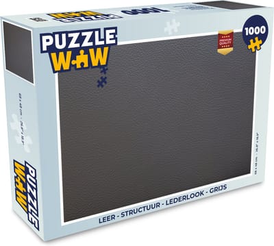 Puzzel Leer - Structuur - Lederlook - Grijs - Legpuzzel - Puzzel 1000 stukjes volwassenen