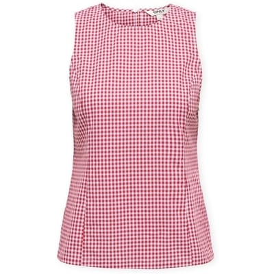 Top Only Top Maye Check - Salsa/White