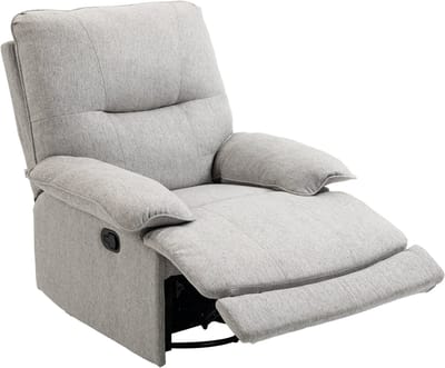 Relaxfauteuil - Relaxzetel - Relaxstoel - Fauteuil - Stoel - Met armleuning - Voor één Persoon - Fluweel - Lichtgrijs