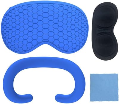 Beschermhoes Set - VR Accessoires - Apparaat Beschermen - 4-delige Kit - 260 Gram - Blauw