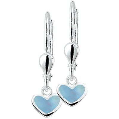 Zilveren Oorhangers hart brisur haak 1014266