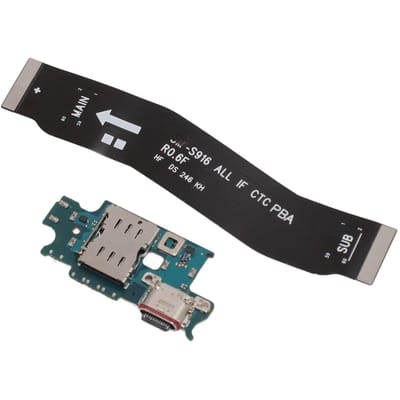 Oplaadpoort Dockconnector met Moederbord Flexkabel Reparatiegereedschap Type C Dockconnector voor black