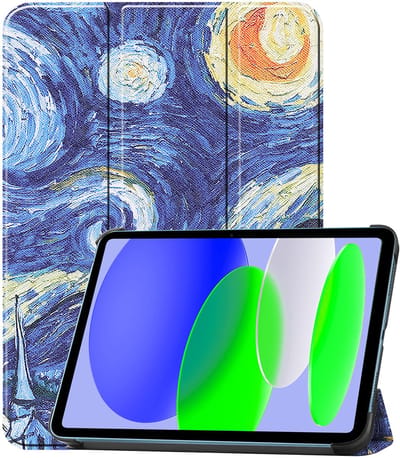 Hoesje Geschikt voor Apple iPad A16/A18 (2025/2026) - 11 inch (11e & 12e generatie) - Dun & Stevig - Trifold Bookcase - Hard Cover - Hardcover Book Case - Tablet Hoes - Sterrenhemel