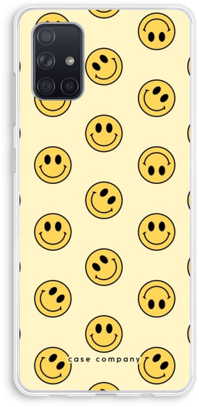 Case Company® - Hoesje geschikt voor Samsung Galaxy A71 hoesje - Smiley N°2 - Soft Cover Telefoonhoesje - Bescherming aan alle Kanten en Schermrand