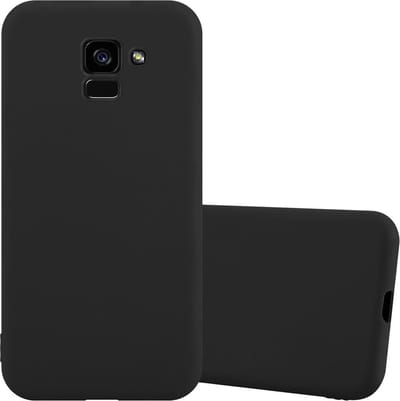 Cadorabo Hoesje geschikt voor Samsung Galaxy A5 2018 in CANDY ZWART - Beschermhoes gemaakt van flexibel TPU silicone Case Cover