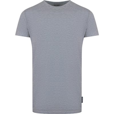 Korte Mouwen Rekbare T-shirt in Zilver